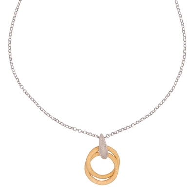 Frederic Duclos sterling silver & gold plated Rory necklace
