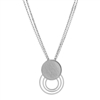Frederic duclos sterling silver circle echo double strand necklace