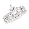 14k white gold marquise semi mount engagement ring set