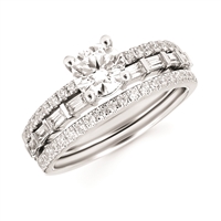 14k white gold semi mount diamond engagement ring