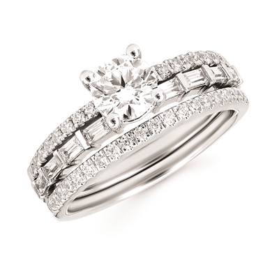 14k white gold semi mount diamond engagement ring