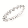 14k white gold diamond stackable fashion ring