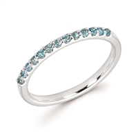 white gold blue topaz stackable ring