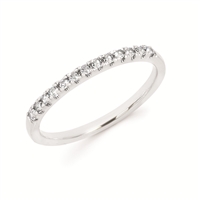 14k white gold white sapphire stackable band