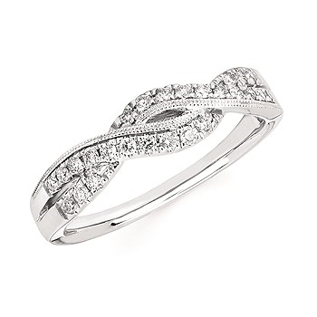 14k white gold diamond fashion ring