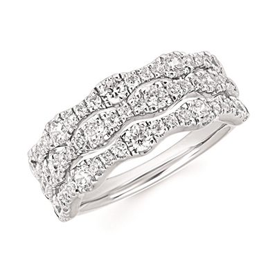 14k white gold diamond fashion ring