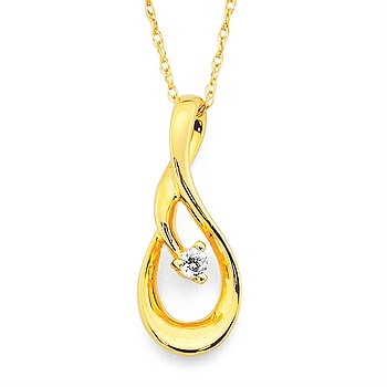 14k yellow gold diamond necklace