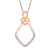 14k rose gold diamond necklace