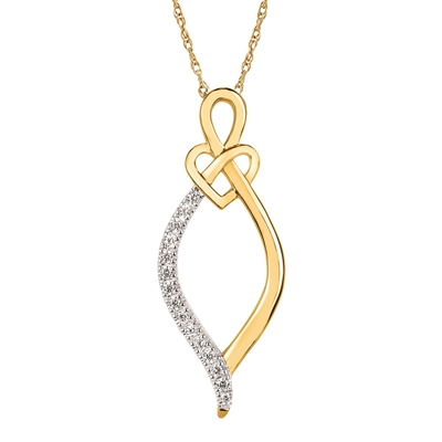 14k yellow gold diamond necklace