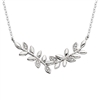 sterling silver & diamond vine necklace