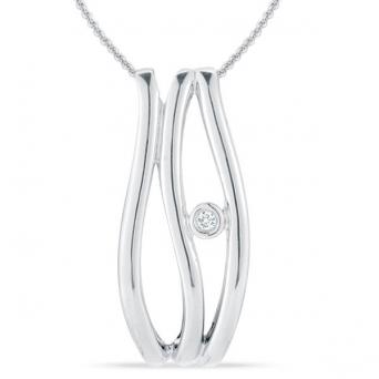 Stefano Bruni designs glamorous expressions sterlings silver & diamond pendant