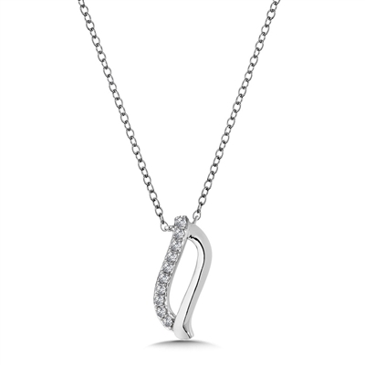 14k white gold diamond necklace