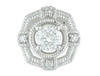 14k white gold diamond vintage necklace