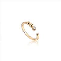 Ania Haie pied out gold orb sparkle adjustable ring
