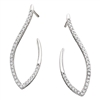14k white gold diamond drop earrings