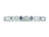 14k white gold sapphire & diamond stackable band