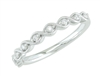 14k white gold migraine diamond stackable ring band