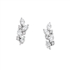 14k white gold diamond nature earrings