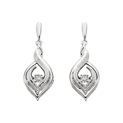 sterling silver diamond dancer earrings