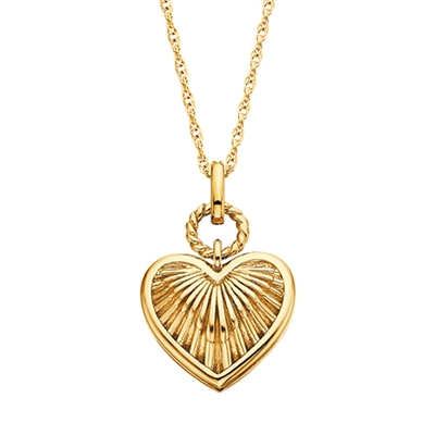 sterling silver & gold plating vermeil heart necklace