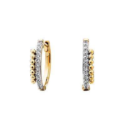 10k yellow gold sweeties diamond hoop earrings