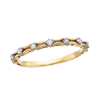 10k yellow gold diamond stackable ring