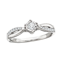 14k white gold true brilliance diamond engagement ring