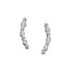 14k white gold crescent diamond earrings