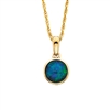 sterling silver & gold plated opal necklace