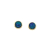 sterling silver with gold plating opal earrings