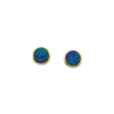 sterling silver with gold plating opal earrings