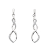 sterling silver & diamond swirl earrings