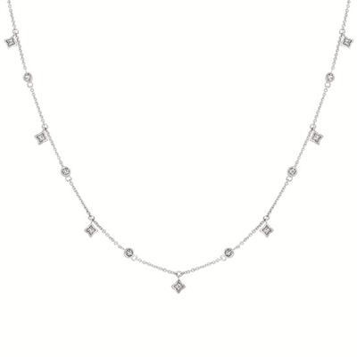 sterling silver & diamond necklace
