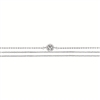 sterling silver & diamond triple strand bracelet