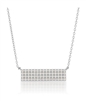 sterling silver & cz cubic zirconia triple bar necklace