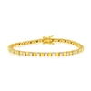 sterling silver & gold plated cz & pyramid bracelet