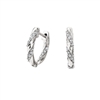 10k white gold diamond twist hoop earrings