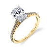 14k yellow gold diamond engagement ring semi mount