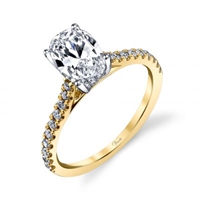 14k yellow gold diamond engagement ring semi mount