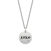 Sterling silver & white topaz XOXO necklace