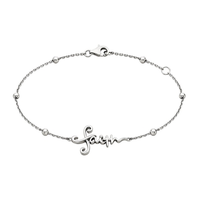 sterling silver faith bracelet