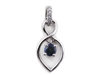 14k white gold diamond and sapphire necklace