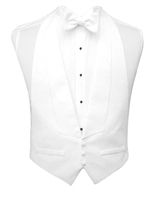 White Pique Vest & Bow