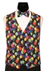 Rainbow Gold Balloons Vest & Bow set. Made in USA!