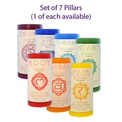 Chakra Pillars Set of 7 Pillars (1 of each available)