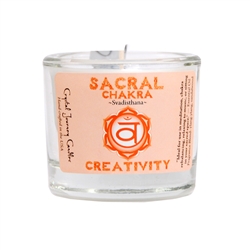 <!061>Chakra - Soy Filled Votive Holder - Sacral