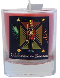 Soy Filled Votive Holders - Nutcracker/Frankincense scent