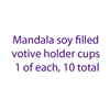 Filled Votive Holders Mandala  - 1 of each