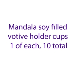 Filled Votive Holders Mandala  - 1 of each