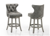 Tufted Back Antique Gray 26" Counter Stools